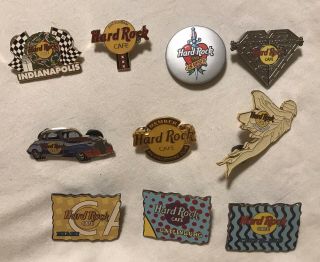 Hard Rock Cafe Pins Set Of 10 Plus 5 Piece Box Set Includes Limited Editions
