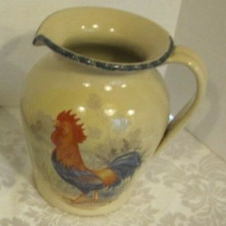 Vtg.  2000 Home & Garden Party Large Pitcher Rooster