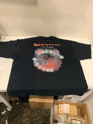 Iron Maiden Give Me Ed.  Til I’m Dead Concert Tee T Shirt 2003 Tour Xl