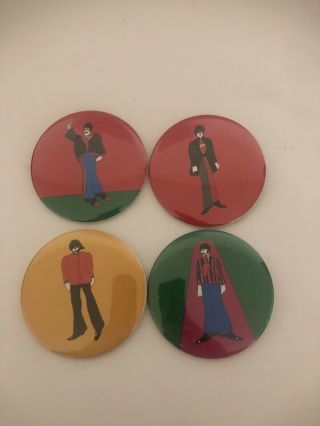 The Beatles Yellow Submarine 1968 Set Of 4 Buttons