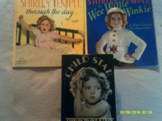 Shirley Temple - - - 2 Books From 1936 & 1937 - - And - - 1988 Book Child Star An Autobio