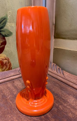 Vintage Fiesta Orange Bud Vase Homer Laughlin Hl
