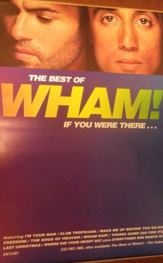 40x60 " Huge Subway Poster Wham Best Of If You Were There 1997 George Michael