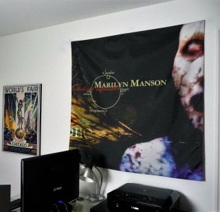 Marilyn Manson Antichrist Superstar Huge 4x4 Banner Fabric Poster Tapestry Cd