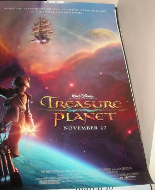 Rolled Walt Disney Treasure Planet Advance 1 Sheet Movie Poster 2 Sided Animated