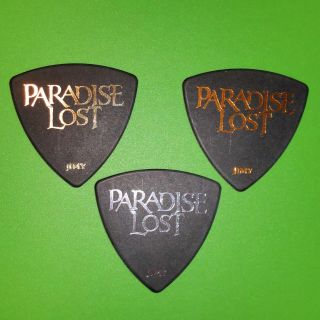 Paradise Lost - Set Of 3 Tour Guitar Picks Plectrum Ultra Mega Rare