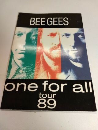 Bee Gees 1989 One For All Concert Tour Souvenir Program