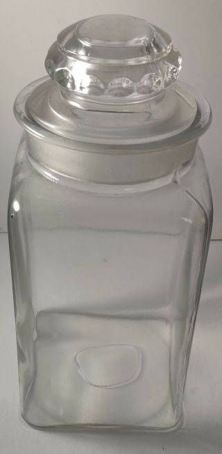 Glass Apothecary Canister Jar Vintage Large Kitchen Or Store Glassware