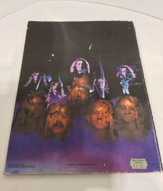 Deep Purple Burn Sheet Music Book 1974