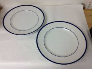 William Sonoma Brasserie Blue Verge Dinner Plate Set Of 2