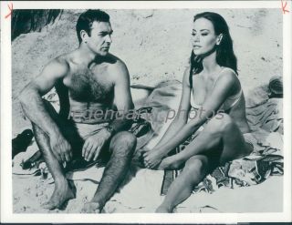 1965 Thunderball Printed 1983 Sean Connery Claudine Auger Press Photo