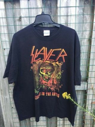 Vtg Slayer T - Shirt Seasons In The Abyss 1991 Concert Tour Thrash Metal