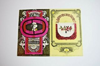 1970 Fillmore Bg 251 - 252 Double Handbill Postcard Miles Davis & Van Morrison