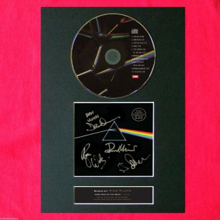 Pink Floyd Dark Side Of The Moon Rare Signed Cd Mounted A4 Autograph Print (60)