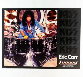 Kiss Eric Carr Poster - Ludwig Store Promo,  Crazy Nights 1987