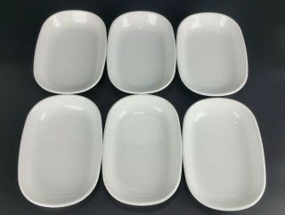 6 White Oval Corning Ware Sidekick Dishes Bowls 4 1/2 X 6 3/4 Oven Microwave