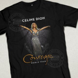 Celine Dion " Courage World Tour " Unisex T - Shirt.  2019 2020 Live Concert Inspired