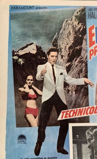 ELVIS PRESLEY Fun in Acapulco MEXICAN LOBBY CARD 1963 4