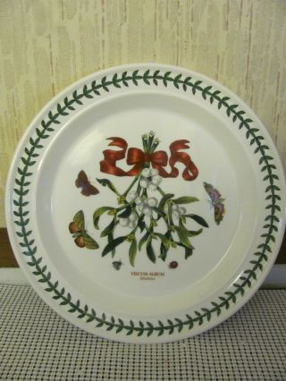 Portmeirion Botanic Garden Mistletoe Dinner Plate 10 1/2 Inches.  Pizza Or Cake P