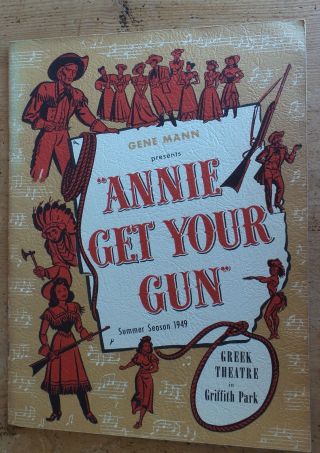 Annie Get Your Gun 1949 Greek Theatre Movie Program Book Signed Gertrude Niesen
