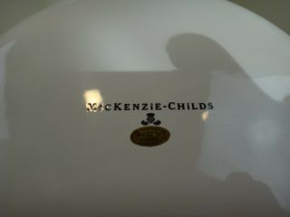 2 Mackenzie Childs Large Enamel COURTLY CHECK Dog Bowls 4