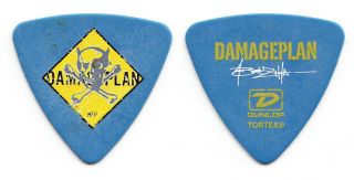 Damageplan Bob Zilla Signature Blue Bass Guitar Pick - 2004 Tour Pantera