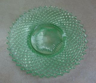 English Hobnail 10 1/2 " Green Plate Westmoreland Glass
