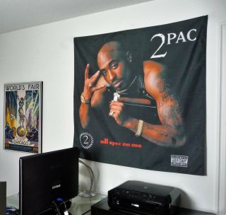 2pac Tupac Shakur All Eyez On Me Huge 4x4 Banner Poster Tapestry Flag Album Cd