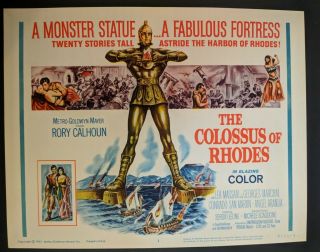 The Colossus Of Rhodes 1960 Mgm Title Lobby Card No.  1 Very Fine
