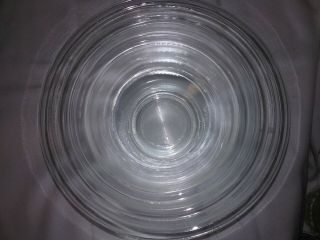 Vintage Pyrex Set of 3 Clear Glass Nesting Mixing Bowls 322 - 323 - 325 S/H 2