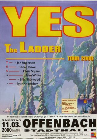 Yes " The Ladder Tour 2000 " German Concert Tour Poster
