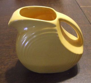 Vintage Homer Laughlin Fiestaware Fiesta Pottery Yellow Disc Juice Pitcher