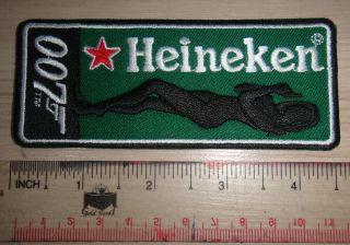 007 James Bond Girl Silhouette Movie Heineken Iron On Embroidered Patch Rare