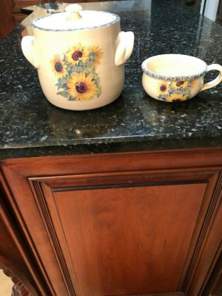Home & Garden Party Bean Pot W/lid And Soup Mug