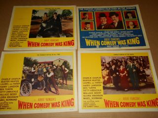 When Comedy Was King Laurel And Hardy Chaplin Keaton 8 Lobby Cards