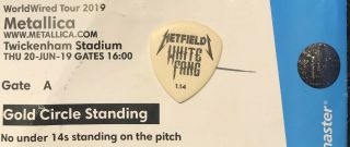 Metallica Rare James Hetfield Pick White Fang