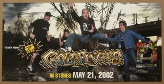 Goldfinger Rare 2002 Double Sided Promo Poster Flat W/ Date For Open Cd 24x12