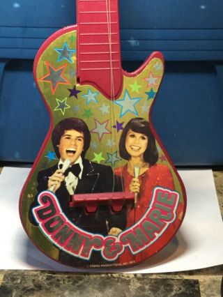 Vintage 1977 Donny & Marie Plastic Toy Guitar Osmonds 20” Length