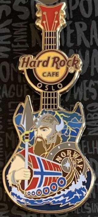Hard Rock Cafe Oslo 2017 City Tee T - Shirt Guitar Series V17 Pin Card Hrc 96498