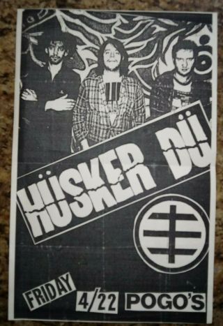 Husker Du Rare 1983 Hardcore Punk Concert Flyer - Poster,  Bob Mould
