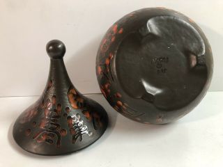 Vintage Ceramic Vase W/ Lid by Sascha Brastoff signed SASCHA B 035 Asian 4
