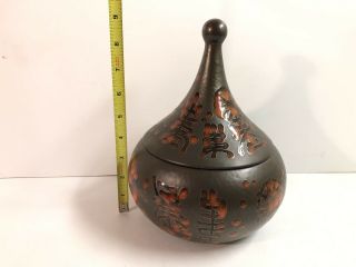 Vintage Ceramic Vase W/ Lid by Sascha Brastoff signed SASCHA B 035 Asian 6