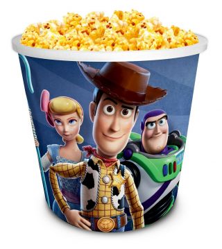 Disney Pixar Toy Story 4 2019 Movie Theater Exclusive 130 Oz Plastic Popcorn Tub