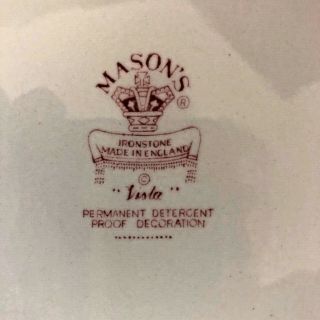 4 RARE Mason ' s English Ironstone Vista Pink HUGE Cup & Saucer China 12 oz 3