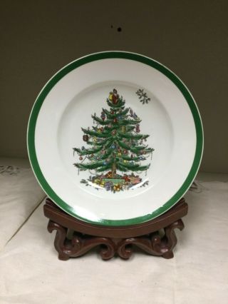 Vintage Spode Christmas Tree Made In England Salad Plates Set Of 7