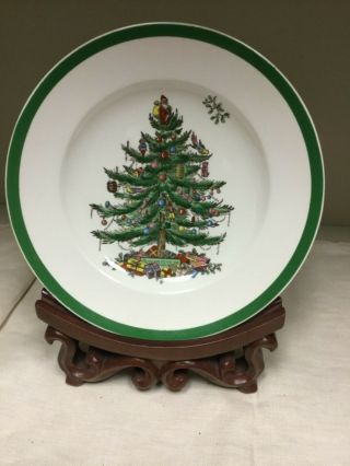 Vintage Spode Christmas tree made in england salad plates set of 7 7