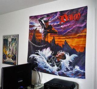 Dio Holy Diver Huge 4x4 Banner Fabric Poster Tapestry Flag Cd Album Heavy Metal