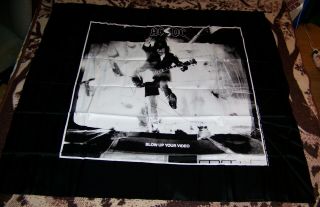 Vintage 1988 Ac/dc Blow Up Your Video Lp Banner Tapestry Fabric Poster Flag