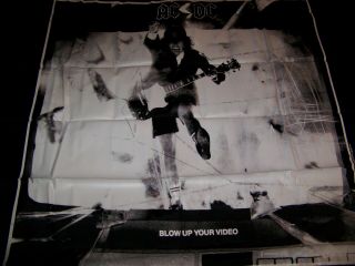 Vintage 1988 AC/DC BLOW UP YOUR VIDEO LP Banner Tapestry Fabric Poster Flag 2