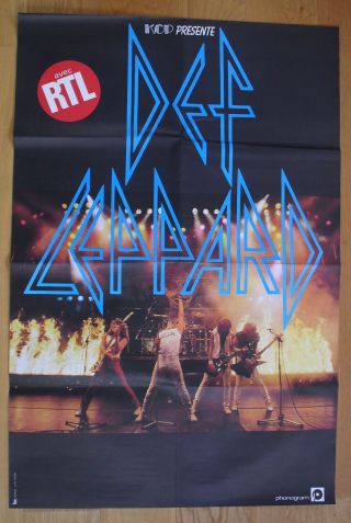 Def Leppard French Concert Poster 80s